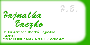 hajnalka baczko business card